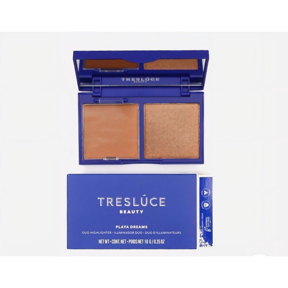 Tresluce Beauty Playa Dreams Duo Highlighter Golden Sand Cream Sand Y Sol Powder